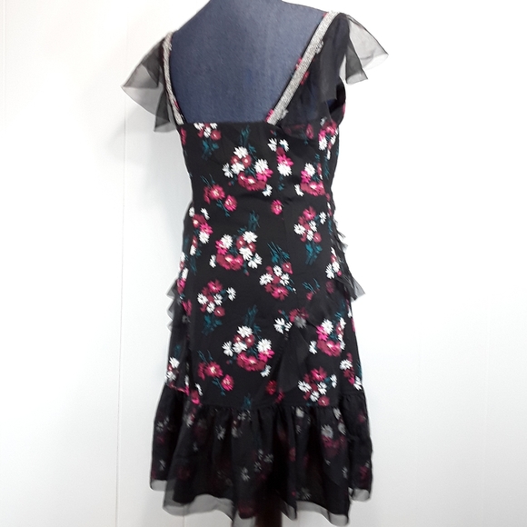 Libby Edelman Floral lace embellished dress medium - Picture 5 of 8